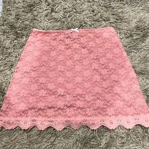URBAN OUTFITTERS PINK LACE SKIRT